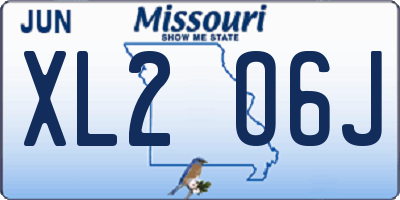 MO license plate XL2O6J