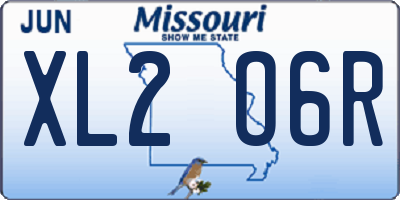 MO license plate XL2O6R
