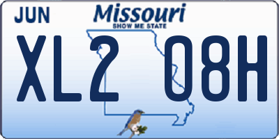 MO license plate XL2O8H