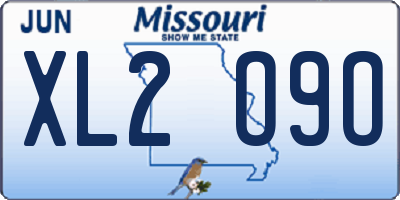 MO license plate XL2O9O