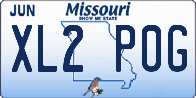 MO license plate XL2P0G