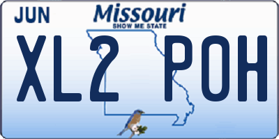 MO license plate XL2P0H