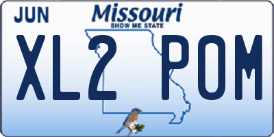 MO license plate XL2P0M