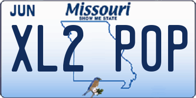 MO license plate XL2P0P