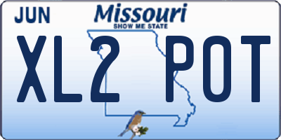 MO license plate XL2P0T