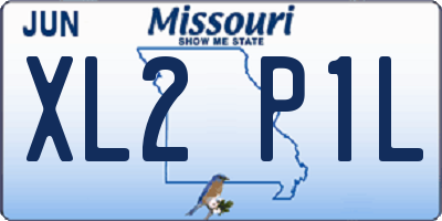 MO license plate XL2P1L