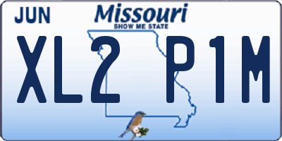 MO license plate XL2P1M