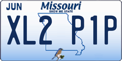 MO license plate XL2P1P