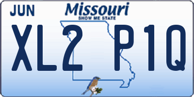 MO license plate XL2P1Q
