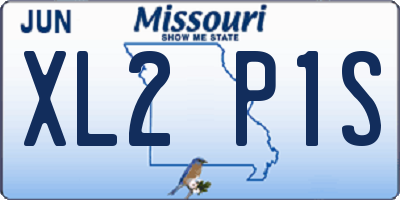MO license plate XL2P1S
