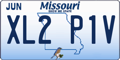 MO license plate XL2P1V