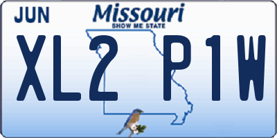 MO license plate XL2P1W