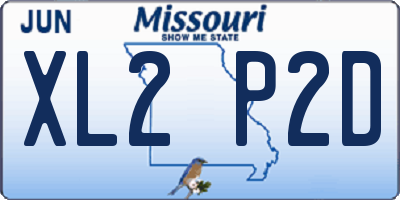 MO license plate XL2P2D