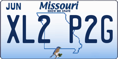 MO license plate XL2P2G
