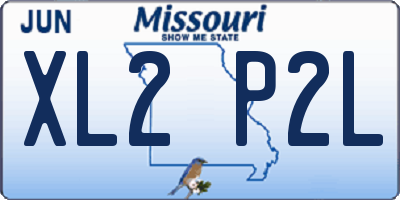 MO license plate XL2P2L