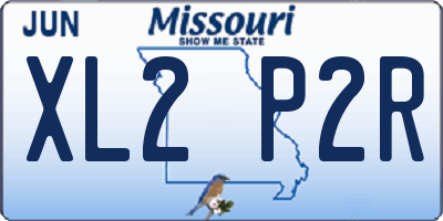 MO license plate XL2P2R