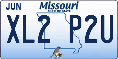 MO license plate XL2P2U