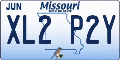 MO license plate XL2P2Y