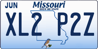 MO license plate XL2P2Z
