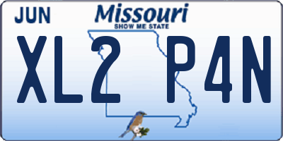 MO license plate XL2P4N