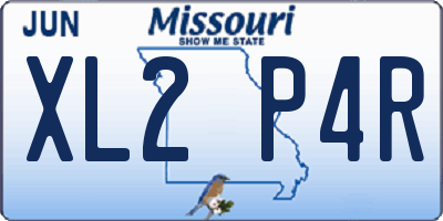 MO license plate XL2P4R