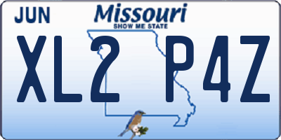 MO license plate XL2P4Z