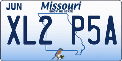 MO license plate XL2P5A