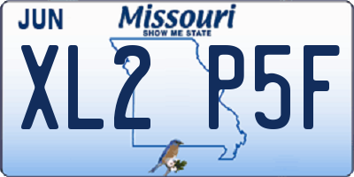 MO license plate XL2P5F