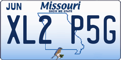 MO license plate XL2P5G