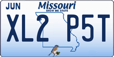 MO license plate XL2P5T