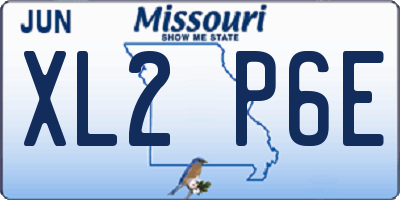 MO license plate XL2P6E