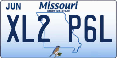 MO license plate XL2P6L