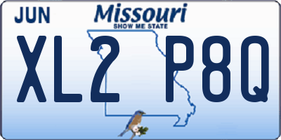 MO license plate XL2P8Q