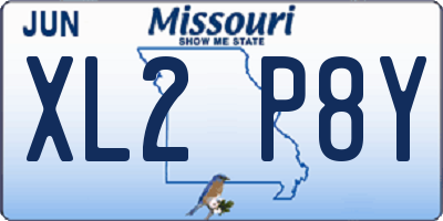 MO license plate XL2P8Y