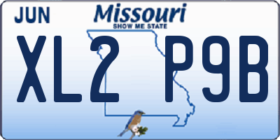 MO license plate XL2P9B