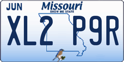 MO license plate XL2P9R