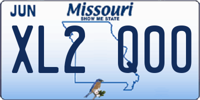 MO license plate XL2Q0O
