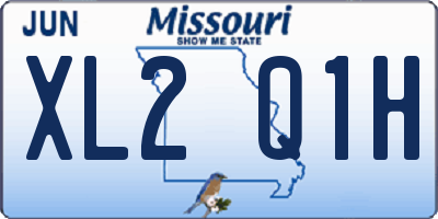 MO license plate XL2Q1H
