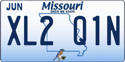 MO license plate XL2Q1N