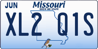 MO license plate XL2Q1S