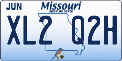 MO license plate XL2Q2H