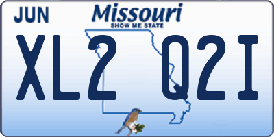 MO license plate XL2Q2I
