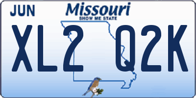 MO license plate XL2Q2K