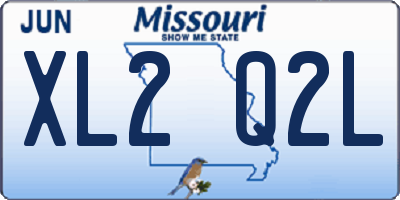 MO license plate XL2Q2L