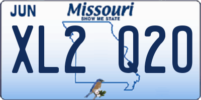 MO license plate XL2Q2O