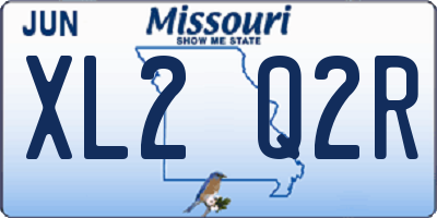 MO license plate XL2Q2R