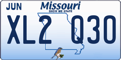 MO license plate XL2Q3O