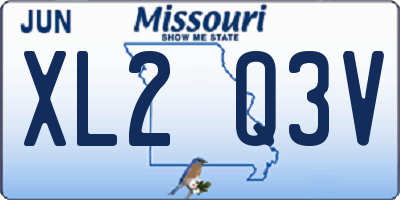 MO license plate XL2Q3V