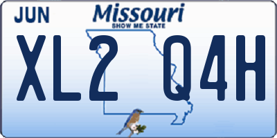 MO license plate XL2Q4H