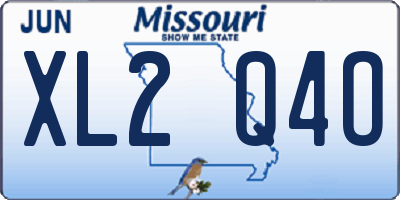 MO license plate XL2Q4O